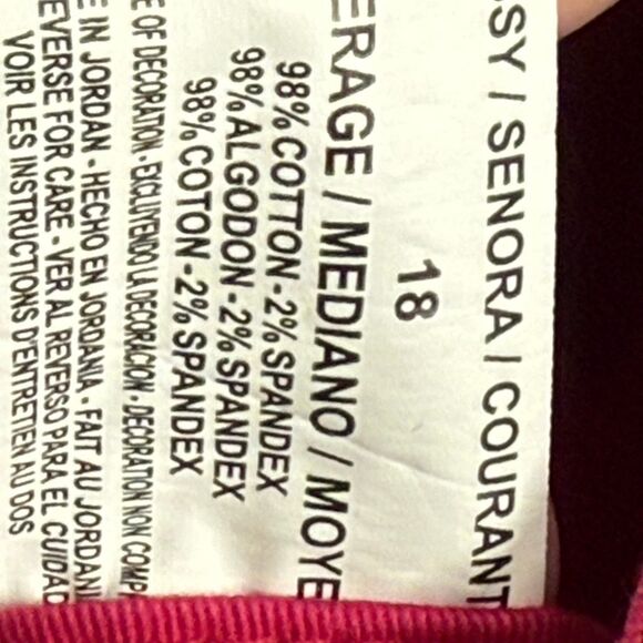 Gloria Vanderbilt Sadie modern fit slim pomegranate size 18 NWT - Picture 6 of 9